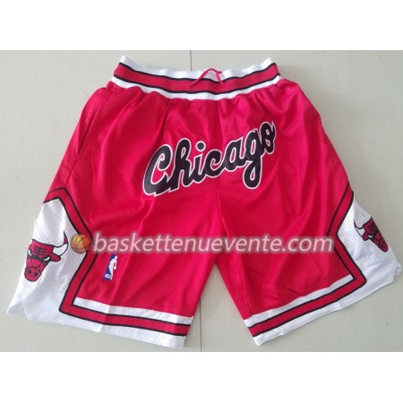 Homme Basket Chicago Bulls Shorts à poche Rouge Swingman